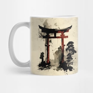 Sumi e Japanese Torii 2 Mug